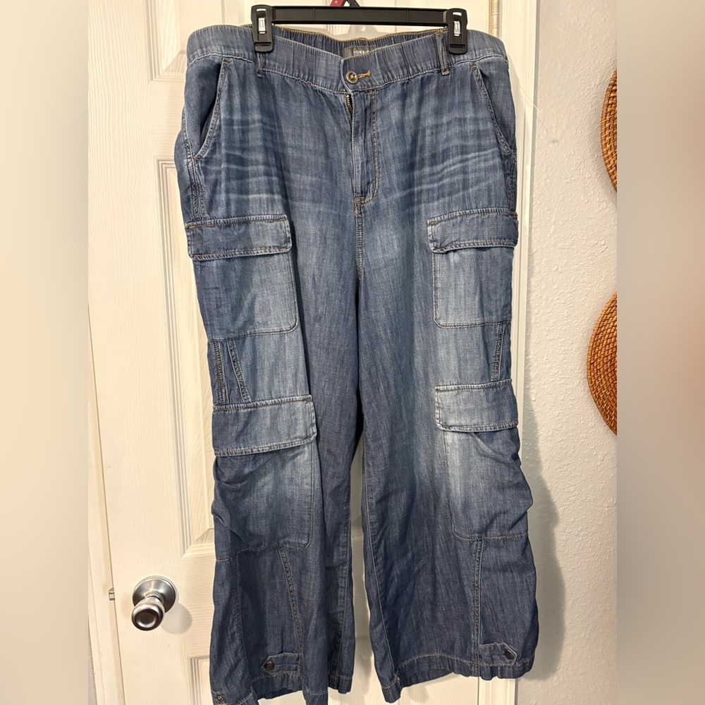 Torrid Denim Blue Cargo Pants